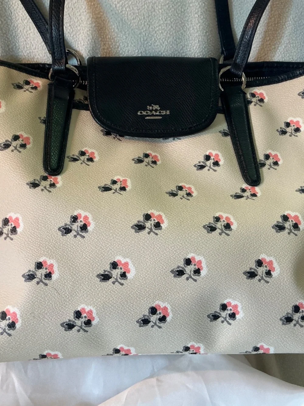 Coach Bramble Rose Tote with wristlet wallet